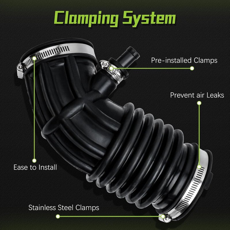 VINMS 16576-JA000 Engine Air Intake Hose Tube With Clamps for 2007 2008 2009 2010 2012 2013 Nissan Altima 2.5L - Image 4